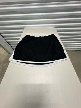 Sport Black Athletic Skort with White Trim